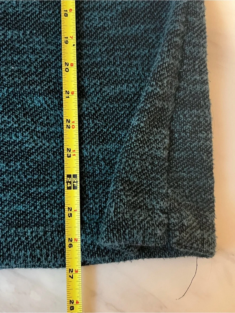 Croft & Barrow Women’s PXL Teal Black Textured Knit Sweater Cotton Blend